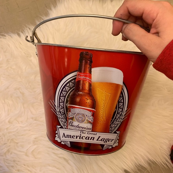 Metal Budweiser Beer Bucket. - Picture 2 of 5